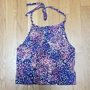 Aeropostale Floral Halter Crop Top